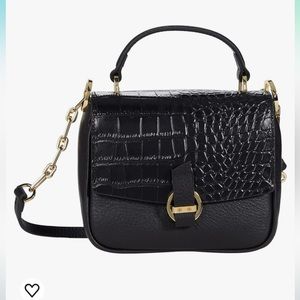 Ted Baker Josieyy Loop and Tab Grainy Mini Crossbody Black